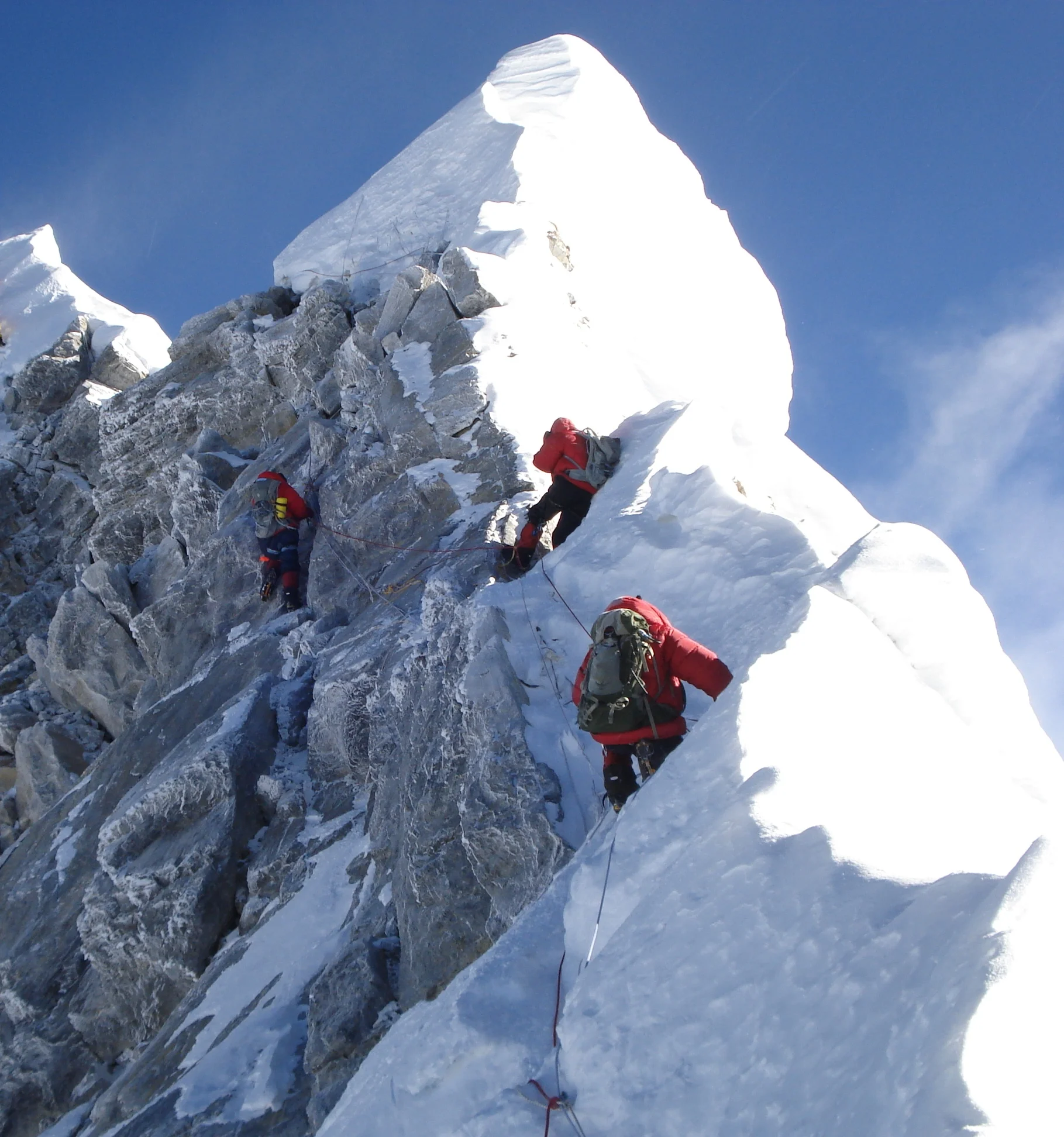 Alan Mallory Climbing with father and brother near the Hillary Step